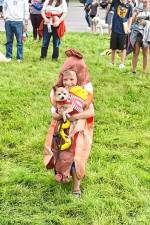 A participant in the Best Costume contest at the Dog Walk last year.