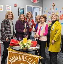 From left are Dianna Varga, president of the Woman’s Club of West Milford; new members Donna Bamond, Jenn Metcalf, Frida Salvigsen and Ofelia Callioni; and Tina Rea, membership chairwoman. The club, which welcomes new members, meets at 7 p.m. the second Monday of the month at Echo Lake Church, 1355 Macopin Road. The next meeting is Feb. 10. For information, call Rea at 201-675-3527 or send email to womanclubwestmilford@gmail.com (Photo provided)