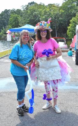 Linda Tonnesen with Kandy the Clown, also known as Barbara Magzy-Di Pasquale.