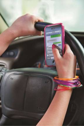 Texting while driving is a major distraction.