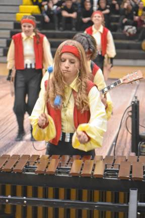 The Highlander Indoor Percussion squad performs ‘Mutiny,’ with a pirate theme.