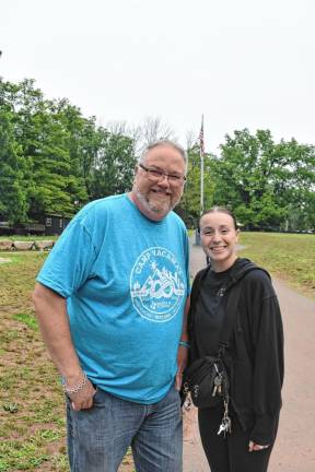 Hands in 4 Youth senior director development Brett Rollins with Chelsea Keeler, camp director.