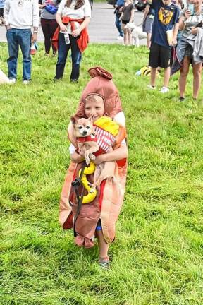 A participant in the Best Costume contest at the Dog Walk last year.