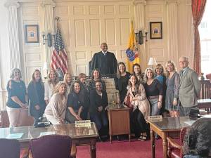 Volunteers were sworn in as Court Appointed Special Advocates for children by Judge Michael Wright on May 17 at the Morris County Courthouse. (Photo provided)