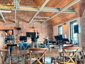 The Quarter to Four Trio brings classic New Orleans sounds to Pennings Farm Cidery in Warwick, N.Y., on Sunday afternoon. (Photo courtesy of Quarter to Four)