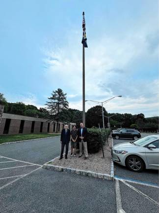 JM2 Jack Murphy’s flag is on the flagpole at the Jefferson municipal building.