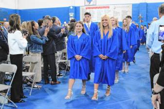 The Class of 2024 enters the commencement ceremony at Pope John XXIII Regional High School in Sparta on June 3. Provided photo