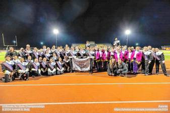 The West Milford Highlander Marching Band wins the Group IV New Jersey State Championship. (Photo by Joseph S. Butz)