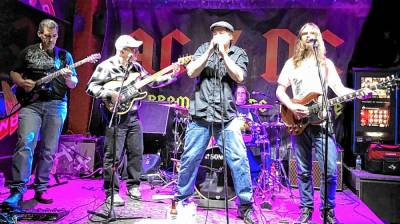 ACfnDC, New Jersey’s premier AC/DC tribute band, will perform Friday, Oct. 18 at J&amp;S Roadhouse. (Photo courtesy of ACfnDC)