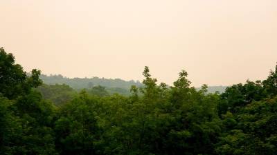 Smoke from wildfires in eastern Canada was visible in West Milford on Tuesday afternoon, June 6. (Photo by Rich Adamonis)