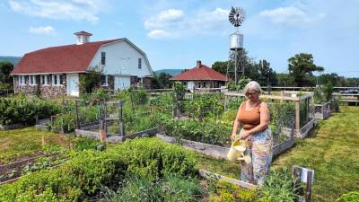 Jessica McCann-Dampman joined the West Milford Organic Community Garden at the Wallisch Homestead because she was looking for space to grow more plants. (Photo provided)