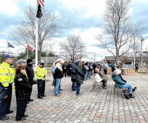 Police, firefighters, emergency medical technicians and Department of Public Works employees were among those attemding the ceremony.