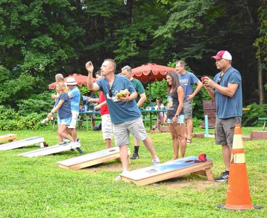 Competitors in the Cornhole Tournament at West Milford Elks Lodge #2236 on Saturday, Aug. 17. (Photos by Fred Ashplant)