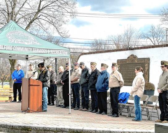 WMV4 Dave Crum, commander of American Legion Post 289 in West Milford, speaks at the ceremony.