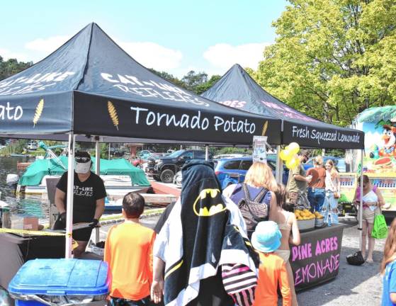 The Tornado Potato booth draws a crowd.