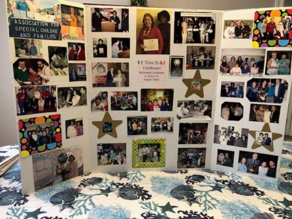 This photo board will be presented to Angela Abdul at her retirement luncheon Sept. 10.