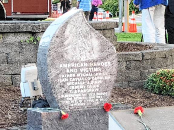 The 9/11 Monument lists the names of five residents who were killed in the Sept. 11, 2001, terrorist attacks.