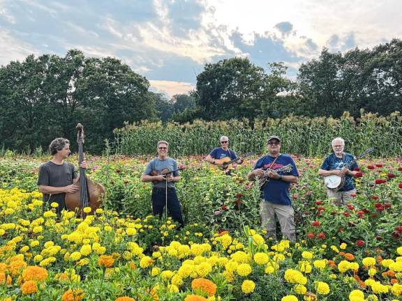 Moonshine Creek, a bluegrass band, will play Saturday afternoon at Trail’s End Taphouse at the Greenwood Lake Garden Market. (Photo courtesy of Moonshine Creek)