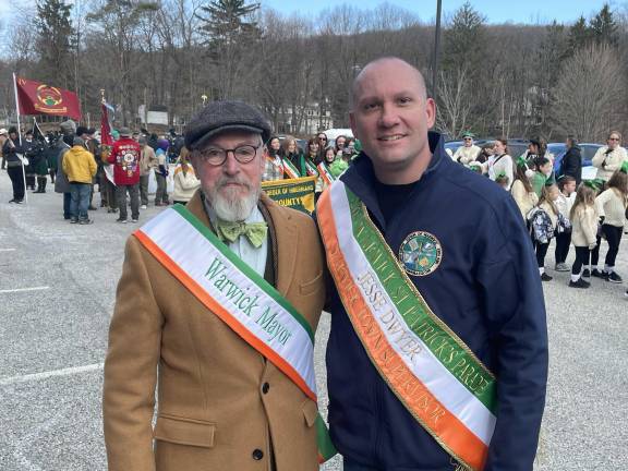 Warwick Mayor Michael Newhard with Warwick Town Supervisor Jesse Dwyer.