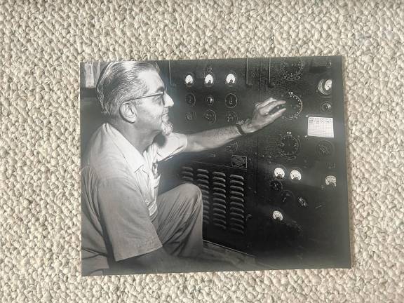 The late Henry ‘Al’ Shelleday of Mount Laurel in West Milford with some of his radio equipment in the 1950s. (File photo by Ann Genader)