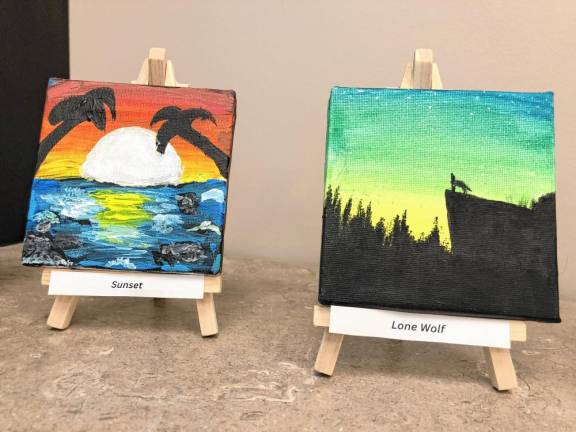 Tiny art on display at library