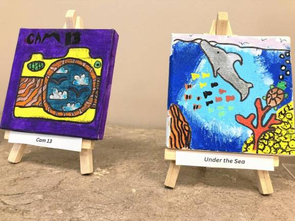 Tiny art on display at library