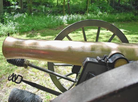 This is an authentic cannon with dings and gouges from battles.