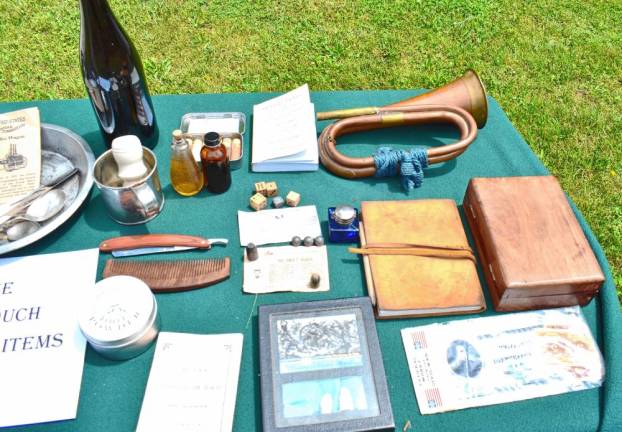 Typical items found in an officer’s kit.