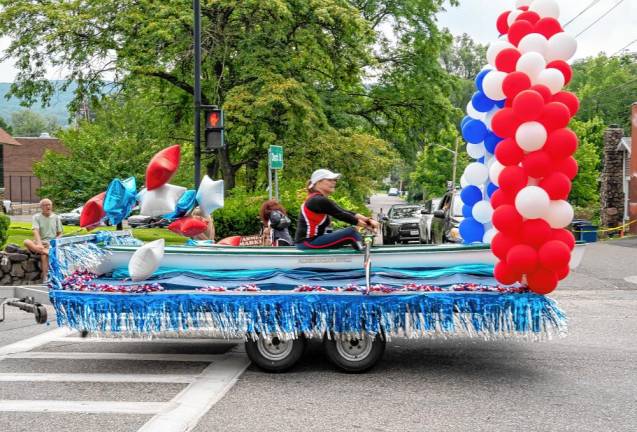 The East Arm Rowing Club’s float.