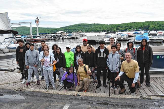 A group of young people from Paterson and Passaic take a hike and boat ride Saturday, May 18 courtesy of the Take a Hike nonprofit organization and the Greenwood Lake Marina. (Photos by Rich Adamonis)