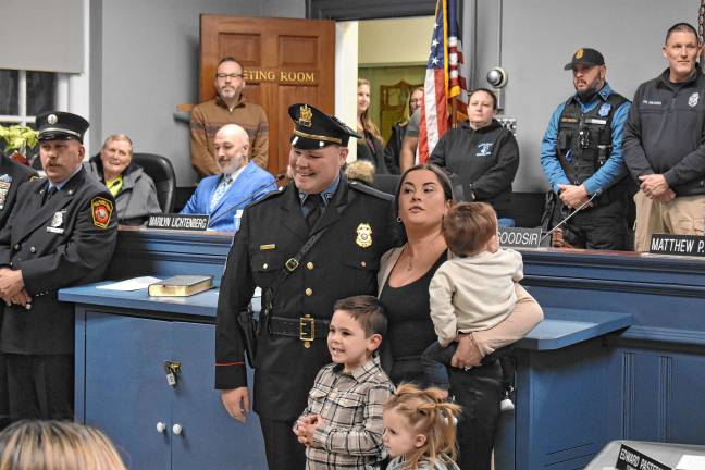 Thomas Connors poses with his family.