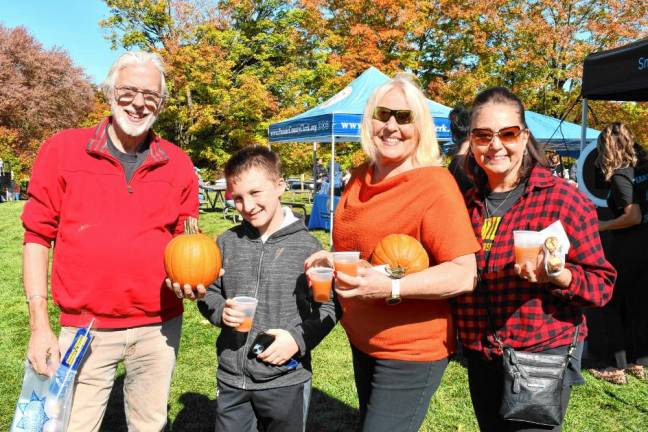 Don Wright, Riley Brand, Pat Wright and Selisa Colwell, all of West Milford.