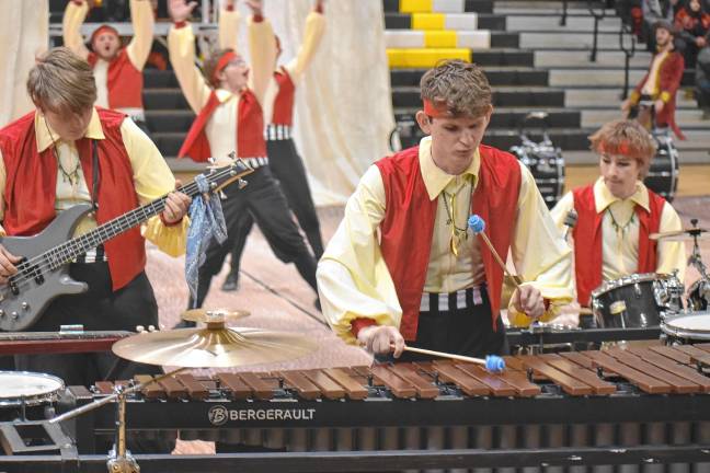 The Highlander Indoor Percussion squad.