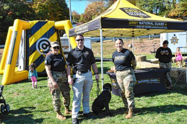 Danielina Pimentel; Officer Andrew Flax with his K9, Jonah; and Sgt. Kiara Serrano.