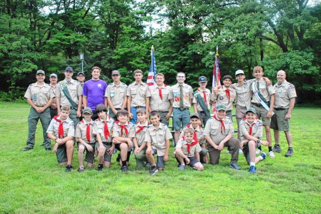 West Milford Boy Scouts Troop 44 at the spring Court of Honor. (Photo provided)