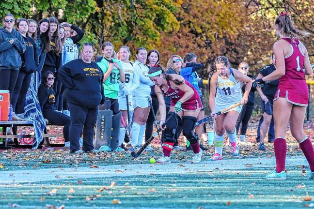 As the West Milford bench watches, Lily Kreutzer plays out the final few seconds.