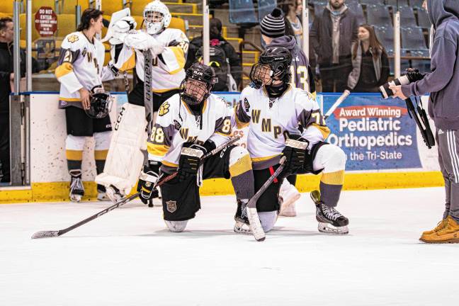 The Highlanders’ Anthony Weisse, left, and AJ Valero.