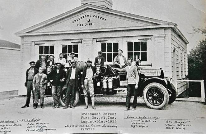 Members of the Greenwood Forest Fire Company in 1924. (Photo provided)