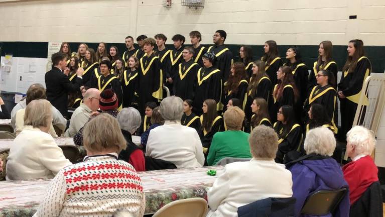 The Highlands Chorale Concert Choir performs at the West Milford Recreation Center.