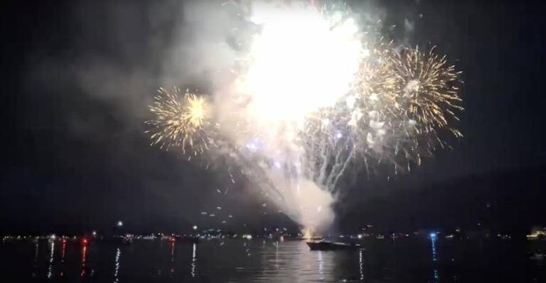 The fireworks lit up the lake on July 6.