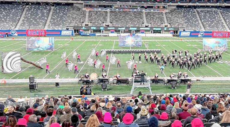 The West Milford Highlander Marching Band competes in the USBands National Championship on Saturday, Nov. 2 at MetLife Stadium. (Photo provided)