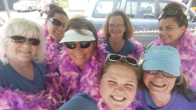 Kathy List, bottom right, with her Relay for Life team, Twisted Sister.