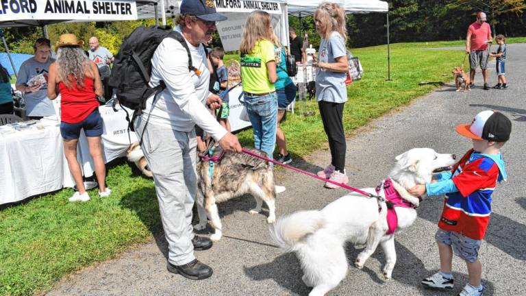 A boy and his four-legged friend at the West Milford Animal Shelter Society’s annual Dog Walk on Sunday, Sept. 15 at Wawayanda State Park in Hewitt. (Photos provided)